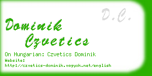 dominik czvetics business card